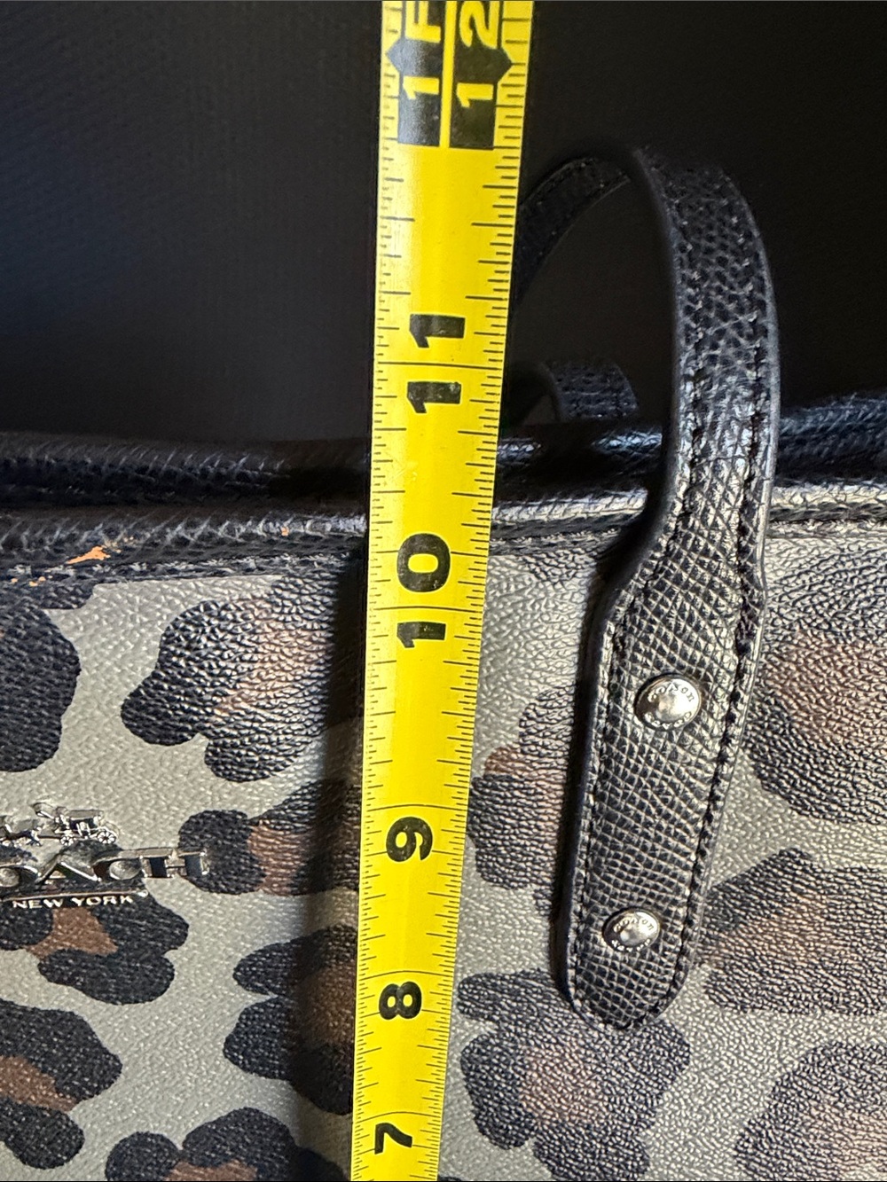 Coach Leopard Print Tote and Wallet Set - Brown/Black/Gray - Picture 12 of 15